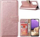 Samsung A33 hoesje bookcase Rose Goud - Samsung Galaxy A33 wallet case portemonnee hoesje - A33 5G Hoes met Pasjeshouder cover