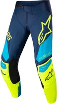 Alpinestars Techstar Factory Pants Dark Blue Yellow Fluo Blue Neo 30