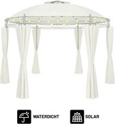 El Jardin - Rond Partytent - 350 cm - Waterdicht Dak - Wanden - Solar - Beige Paviljoen