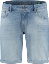 Purewhite - Heren Skinny Fit Korte Broek - Blauw - Maat 36