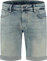 Purewhite - Heren Skinny Fit Korte Broek - Blauw - Maat 36