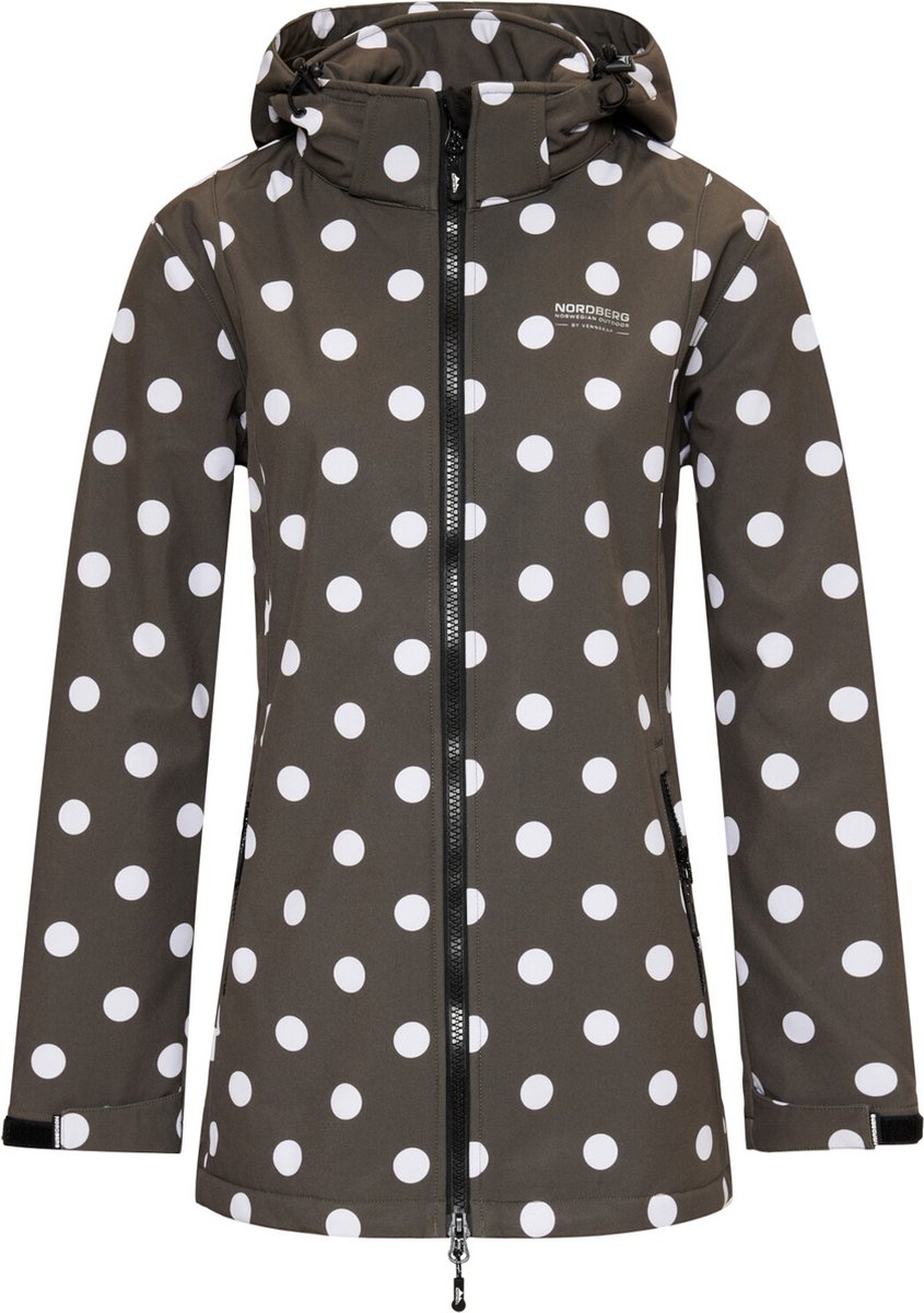 Nordberg Polka Dot Half Dames Softshell  - Kleur Groen - Maat M
