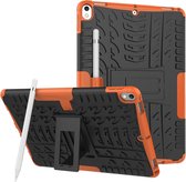 Peachy Hybride TPU Polycarbonaat iPad Air 3 (2019) & iPad Pro 10.5 inch case - Oranje Profiel Standaard