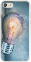 Peachy Gloeilamp iPhone 7 8 SE 2020 SE 2022 TPU case cover - Industrieel Lightbulb hoesje