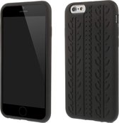 Peachy Zwarte autoband cover iPhone 6 Plus iPhone 6s Plus Silicone Autosporen hoesje