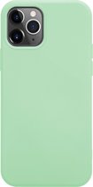 Coverzs Pastel siliconen hoesje geschikt voor Apple iPhone 11 Pro Max - optimale bescherming - silicone case - backcover - lichtgroen