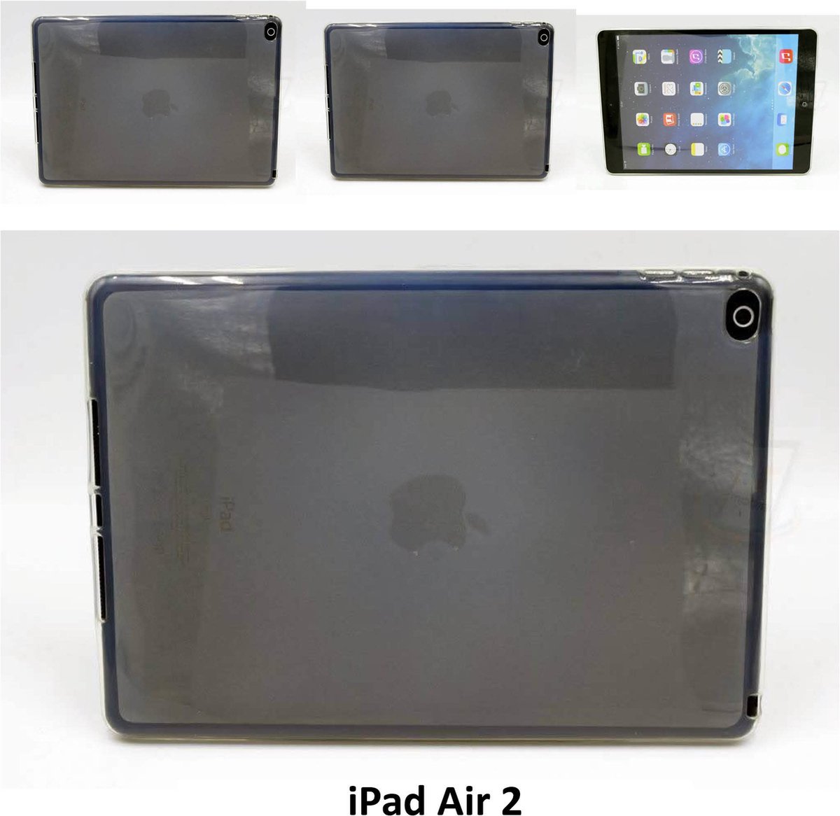 Apple iPad Air 2 Transparant Achterkant - Back Cover Tablethoes- 8719273221242