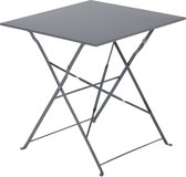 Bol.com NATERIAL - tuintafel vierkant FLORA - 2 personen - bistrotafel 70 x 70 cm - opklapbaar - balkontafel - klaptafel - bijze... aanbieding