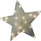 ster verlicht 50 cm katoen wit