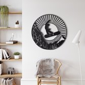 Wanddecoratie | Snowboarder| Metal - Wall Art | Muurdecoratie | Woonkamer |Zwart| 60x60cm