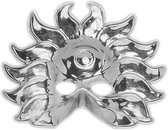 verkleedmasker Metallic Sun zilver one-size