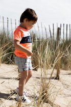 Dirkje baby jongens korte jeans met strepen Blue