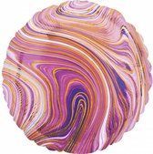 folieballon Purple Circle 45 cm metallic