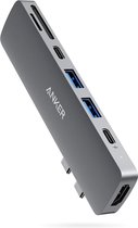 Anker PowerExpand Direct 7-in-2 USB-C-hub voor MacBook, USB-C-adapter met multifunctionele USB-C-poort (100W PD), 4K HDMI-poort, USB-C & USB-A 3.0 gegevensoverdracht, SD & microSD-