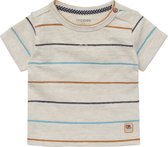 Noppies Jongens Shortsleeve Tshirt Striped Huaihua Oatmeal - 62