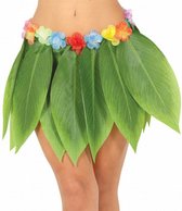 rok Hawaii dames 36 cm groen one-size