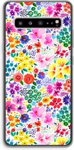 Case Company® - Samsung Galaxy S10 5G hoesje - Little Flowers - Soft Cover Telefoonhoesje - Bescherming aan alle Kanten en Schermrand