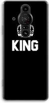 Case Company® - Sony Xperia Pro-I hoesje - King zwart - Soft Cover Telefoonhoesje - Bescherming aan alle Kanten en Schermrand