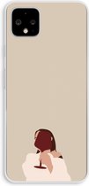 Case Company® - Google Pixel 4 XL hoesje - I drink wine - Soft Cover Telefoonhoesje - Bescherming aan alle Kanten en Schermrand