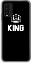 Case Company® - Xiaomi Redmi 9T hoesje - King zwart - Soft Cover Telefoonhoesje - Bescherming aan alle Kanten en Schermrand