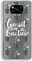 Case Company® - Poco X3 Pro hoesje - Cactus quote - Soft Cover Telefoonhoesje - Bescherming aan alle Kanten en Schermrand