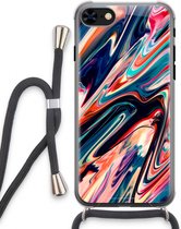 Case Company® - iPhone 8 hoesje met Koord - Quantum Being - Telefoonhoesje met Zwart Koord - Extra Bescherming aan alle Kanten en Over de Schermrand