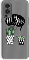 Case Company® - OnePlus Nord 2 5G hoesje - Hey you cactus - Soft Cover Telefoonhoesje - Bescherming aan alle Kanten en Schermrand