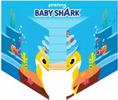 uitnodigingen Baby Shark junior papier blauw 16-delig