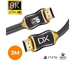Douxe HDMI Kabel 2.1 - 3 Meter - 8K 60Hz / 4K 120Hz Ultra HD - Geschikt voor gameconsoles - Zwart - HK33