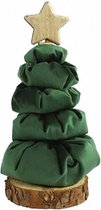 mini kerstboom Rasmus 20 cm textiel groen