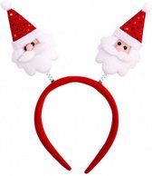 haardband kerstman dames rood/wit one-size