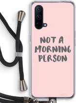 Case Company® - OnePlus Nord CE 5G hoesje met Koord - Morning person - Telefoonhoesje met Zwart Koord - Bescherming aan alle Kanten en Over de Schermrand