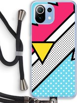 Case Company® - Xiaomi Mi 11 Lite hoesje met Koord - Pop Art #3 - Telefoonhoesje met Zwart Koord - Bescherming aan alle Kanten en Over de Schermrand