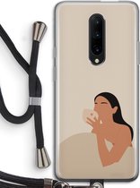 Case Company® - OnePlus 7 Pro hoesje met Koord - Fresh coffee - Telefoonhoesje met Zwart Koord - Bescherming aan alle Kanten en Over de Schermrand