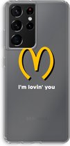 Case Company® - Samsung Galaxy S21 Ultra hoesje - I'm lovin' you - Soft Cover Telefoonhoesje - Bescherming aan alle Kanten en Schermrand