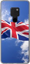Geschikt voor Huawei P40 Lite hoesje - De vlag van het Verenigd Koninkrijk wappert in de lucht - Siliconen Telefoonhoesje