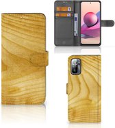 GSM Hoesje Xiaomi Redmi Note 10/10T 5G | Poco M3 Pro Wallet Book Case Licht Hout