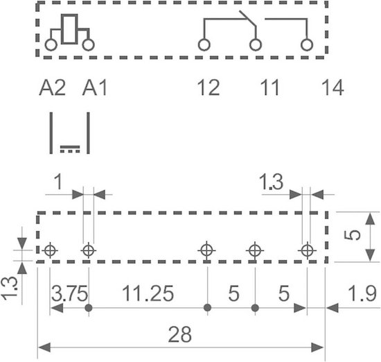 Finder relais 1 wisselcontact 16A 12V AC (46.61.8.012.0040