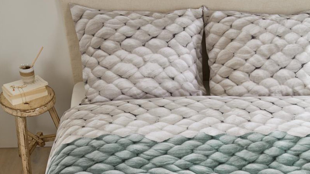Ariadne at Home Chunky dekbedovertrek - Tweepersoons - 200x200/220 - Groen