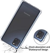 LuxeBass Hoesje geschikt voor Samsung Galaxy Note 10 Lite - Anti Scratch - Silicone case - Kunststof - Soft cover - Schokbestendig - Transparant