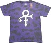 Prince - White Symbol Heren T-shirt - L - Paars/Zwart