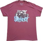Slipknot - Goat Logo Demon Heren T-shirt - S - Rood