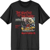 Iron Maiden Tshirt Homme -XL- Number Of The Beast Vinyl Promo Sleeve Zwart