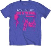 Roxy Music - Love Is The Drug Heren T-shirt - 2XL - Blauw