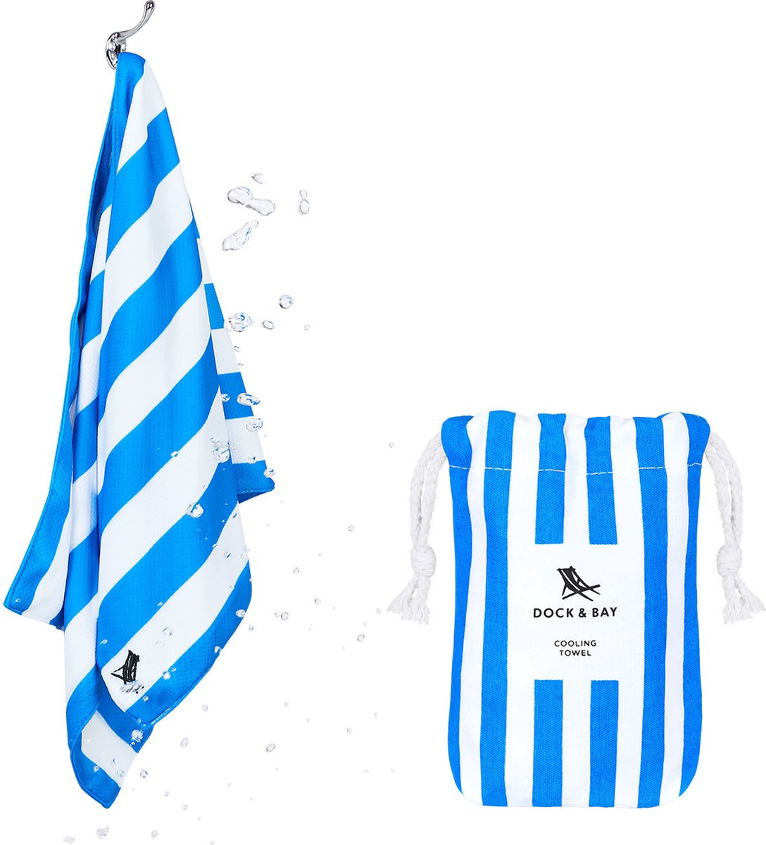 Dock & Bay Cabana - Sporthanddoek - Cooling Towel - ( 69x33cm) - Bondi Blue