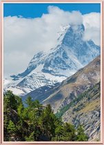 Poster Met Metaal Rose Lijst - Matterhorn Berg Poster