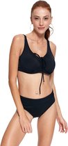 No Gossip Verstelbare bikiniset met beugel Hoge Taille Plus Size met borstkussen BLACK 46