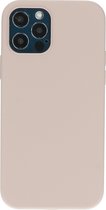 Mobiparts Siliconen Cover Case Apple iPhone 12/12 Pro Soft Salmon hoesje
