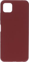 Mobiparts Siliconen Cover Case Samsung Galaxy A22 5G (2021) Plum Rood hoesje
