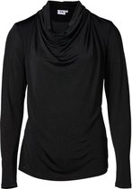 Dames shirt waterval zwart | Maat XS